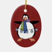 北極ペンギンのセラミッククリスマスオーナメント セラミックオーナメント (正面)