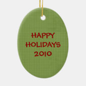 北極ペンギンのセラミッククリスマスオーナメント セラミックオーナメント (裏面)