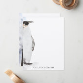 北極ペンギン水カラーノートカード ノートカード (正面/裏面インサイチュ)