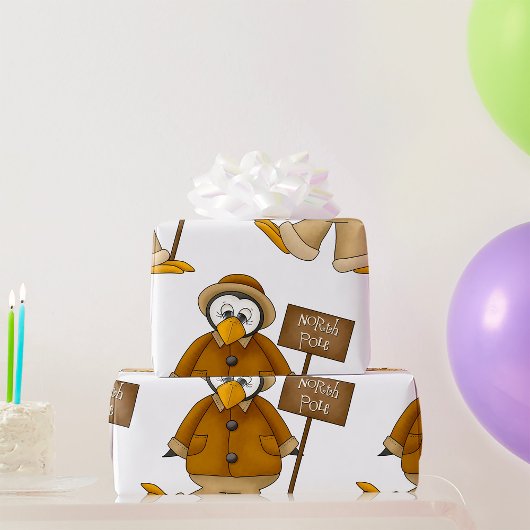 北極ペンギン ラッピングペーパー