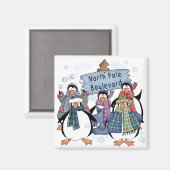 北極ペンギンTシャツとギフト マグネット (正面/裏面)