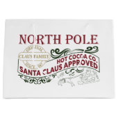 北極ホットココアワードアートパーティー ラージペーパーバッグ (正面)