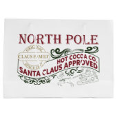 北極ホットココアワードアートパーティー ラージペーパーバッグ (裏面)