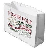 北極ホットココアワードアートパーティー ラージペーパーバッグ (裏面アングル)