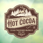 北極ホットココアヴィンテージクリスマス ウィンドウサイン (シート3)