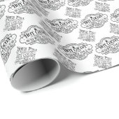 北極ホットココアヴィンテージスタンプパターン ラッピングペーパー (ロールコーナー)