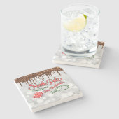 北極ホットチョコレート ストーンコースター (横)