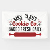 北極ミセスクロースクッキー会社クリスマス 横断幕 (横)