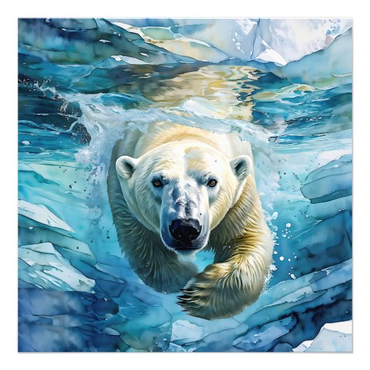 北極ミラージュ:水泳(昆虫)オオカバマダラ、モナーク フォトプリント (正面)