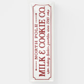 北極ミルクとクッキー会社クリスマス 横断幕 (縦)