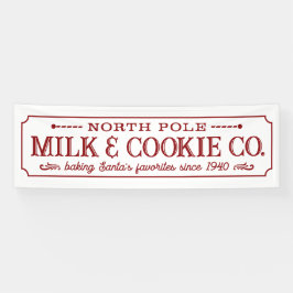 北極ミルクとクッキー会社クリスマス 横断幕