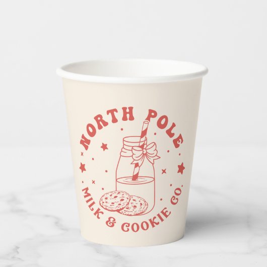 北極ミルクとクッキー株式会社サンタクロース 紙コップ (正面)