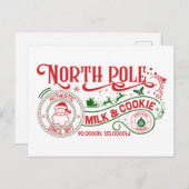 北極ミルククッキー会社クリスマス シーズンポストカード (正面/裏面)