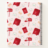 北極メールのクリスマスパターンパーソナライズされた ノートブック (裏面)