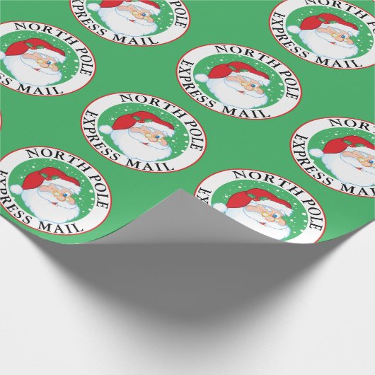 北極メール表現クリスマスウィンクサンタ ラッピングペーパー (角)