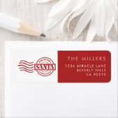 北極メ表現ールのクラシック赤モダンい ラベル (インサイチュ)