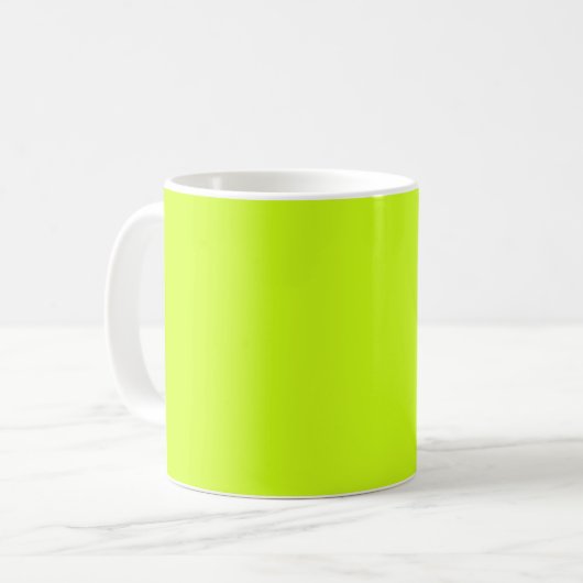北極ライム無地の(色) コーヒーマグカップ (正面左)
