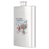 北極ラッシュアワーのステンレススチールフラスコ フラスク (左)