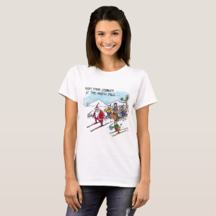 北極ラッシュアワー女性白Tシャツ Tシャツ