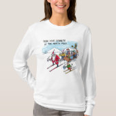 北極ラッシュアワー女性長袖シャツ Tシャツ (正面)