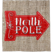 北極レッドアロー素朴クリスマスホリデー シャワーカーテン (正面)