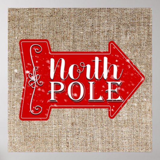 北極レッドアロー素朴クリスマスホリデー ポスター (正面)
