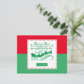 北極ヴィンテージ平板クリスマスポストカード シーズンポストカード (スタンド正面)