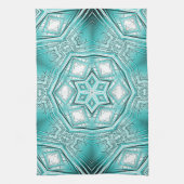 北極万華鏡のように千変万化するパターン キッチンタオル (縦)