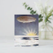 北極上空のラオールド・アムンセン飛行船 ポストカード (スタンド正面)