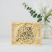 北極中心世界地図(1756) ポストカード (スタンド正面)