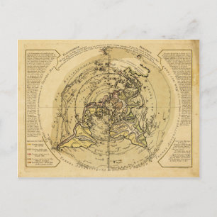 北極中心世界地図(1756) ポストカード