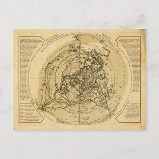 北極中心世界地図(1756) ポストカード