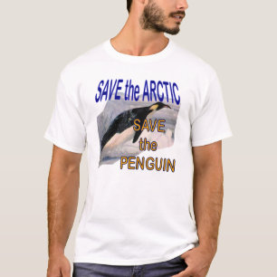 北極保存をペンギン救って下さい Tシャツ