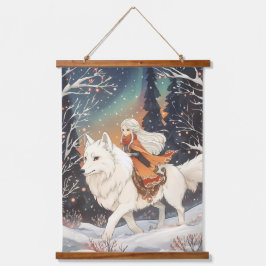 北極光の守護者 吊り下げ型タペストリー
