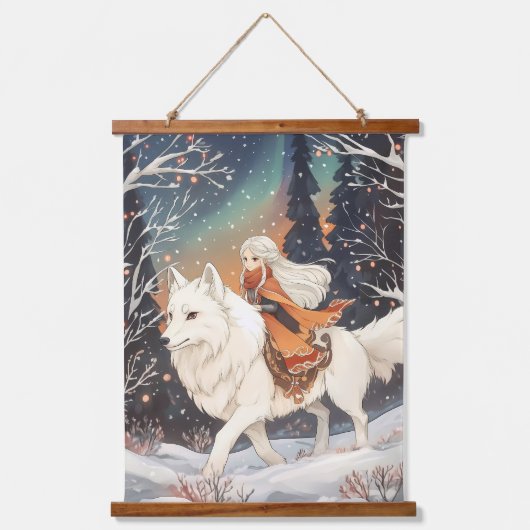 北極光の守護者 吊り下げ型タペストリー (正面)