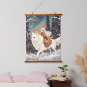 北極光の守護者 吊り下げ型タペストリー (寝室)