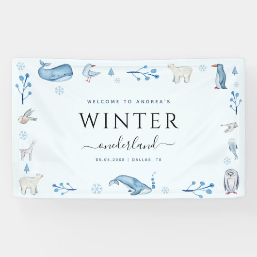 北極冬のオネダーランド1st誕生日へようこそ 横断幕 (横)