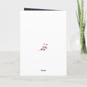 北極冬の動物金ゴールドスクリプトのミニマリスト シーズンカード (裏面)