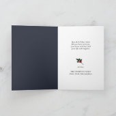 北極冬の動物金ゴールドスクリプトのミニマリスト シーズンカード (内部)