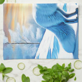 北極冬キツネ雪 キッチンタオル (折り畳み)