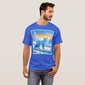 北極冬キツネ雪 Tシャツ (正面フル)