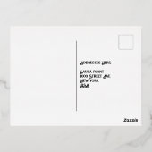 北極冬季グリーティングカード 箔シーズンポストカード (裏面)