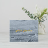 北極冬季グリーティングカード 箔シーズンポストカード (立ち正面)