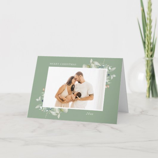 北極冬植物図4フォトセージ シーズンカード (正面)