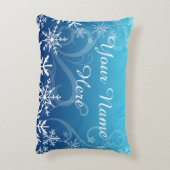 北極凍ってい積雪パーソナライズされた アクセントクッション (裏面(縦))