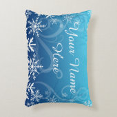 北極凍ってい積雪パーソナライズされた アクセントクッション (正面(垂直))