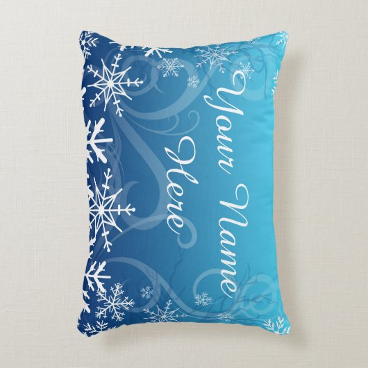 北極凍ってい積雪パーソナライズされた アクセントクッション (正面(垂直))