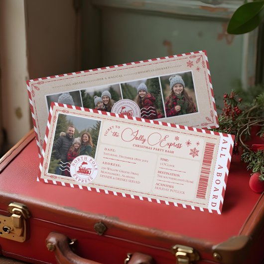 北極列車表現チケットクリスマスパーティー 招待状