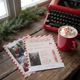 北極列車表現チケットクリスマスフォト シーズンカード