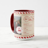 北極列車表現チケットクリスマスフォト マグカップ (正面左)